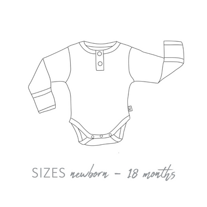 Snuggle Hunny Kids Long Sleeve Bodysuit - Nightshade: 0 - 3 Months (000)
