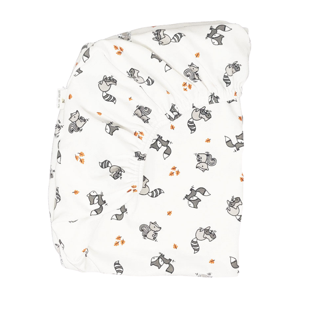 Woodlands Fitted Cot Sheet folded